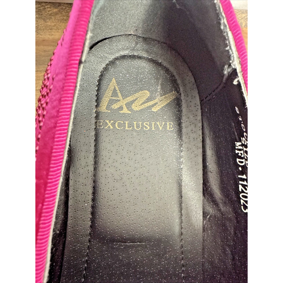 Fuchsia Sequin Stone Men's Loafers Size 11 Slip On Dress Shoes Wedding Prom Date - Picture 8 of 10